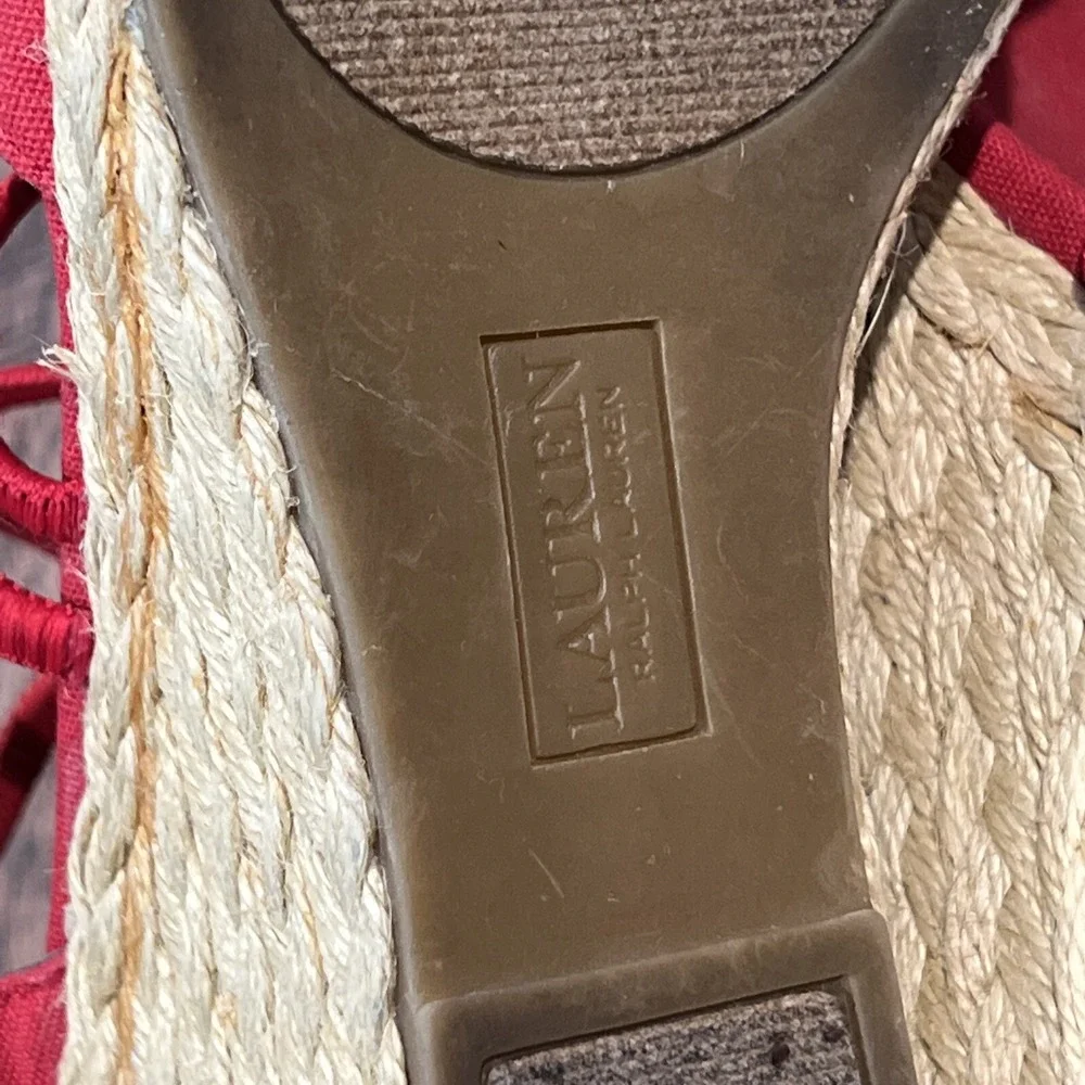 Lauren Ralph Lauren Women's Caralee Espadrille Wedge Sandal Size 10B